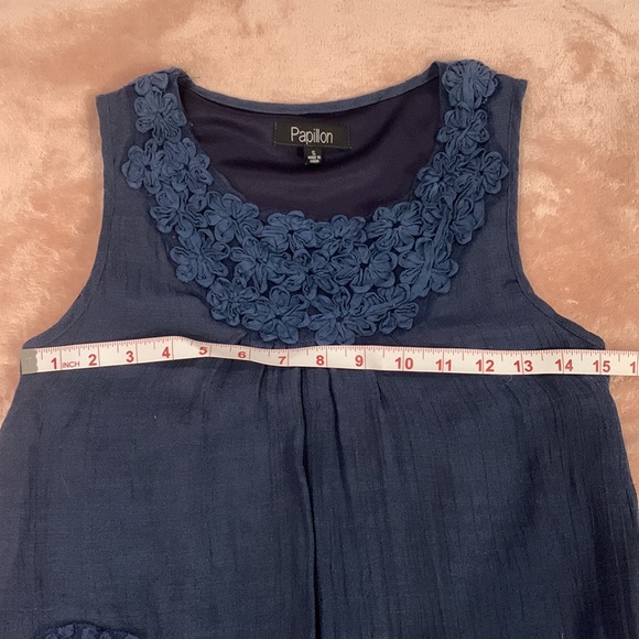 Papillon Dress Size Small Dark Blue - Picture 6 of 7